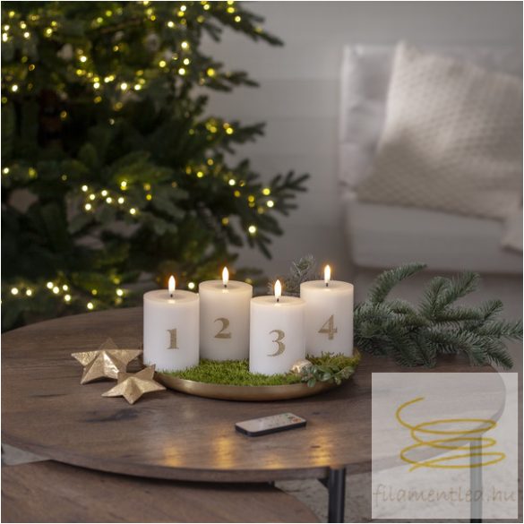 Startrading LED Pillar Candle 4 pack Flamme Advent 060-40