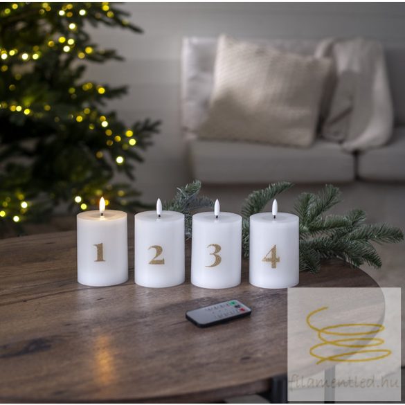 Startrading LED Pillar Candle 4 pack Flamme Advent 060-40