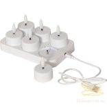 Startrading LED Tealight 6 Pack Flamme Charge 061-04