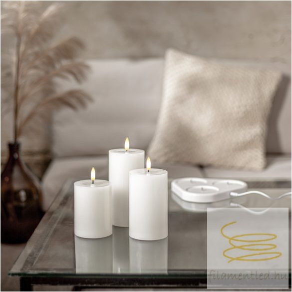 Startrading LED Pillar Candle 3 pack Flamme Charge 061-06