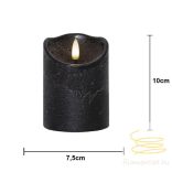 Startrading LED Pillar Candle Flamme Rustic 061-16-1