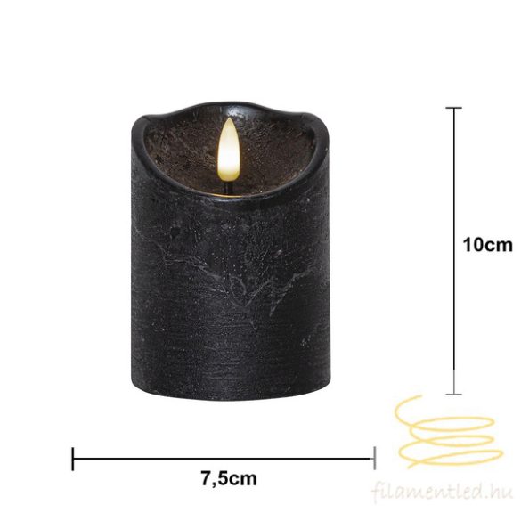 Startrading LED Pillar Candle Flamme Rustic 061-16-1