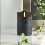 Startrading LED Pillar Candle Flamme Rustic 061-17-1