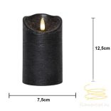 Startrading LED Pillar Candle Flamme Rustic 061-17-1