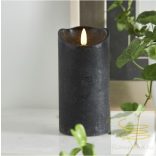 Startrading LED Pillar Candle Flamme Rustic 061-18-1