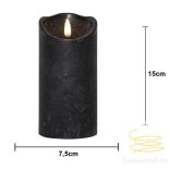Startrading LED Pillar Candle Flamme Rustic 061-18-1
