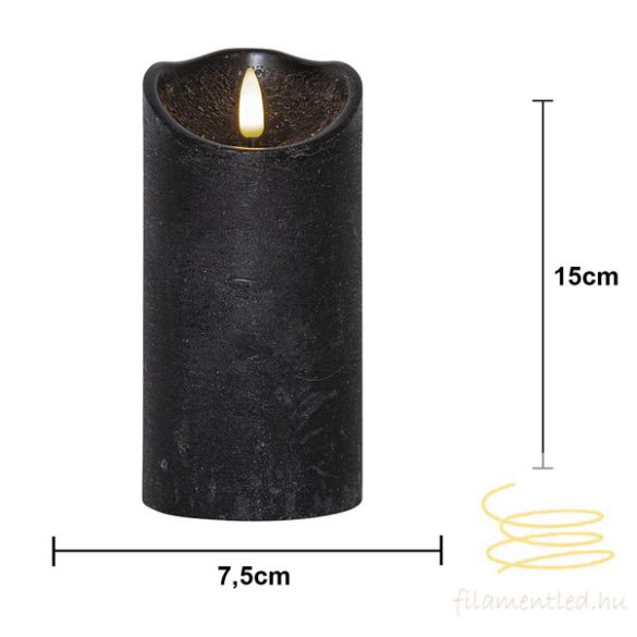 Startrading LED Pillar Candle Flamme Rustic 061-18-1
