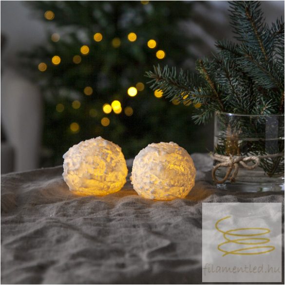 Startrading LED Pillar Candle 2 pack Snowball 061-32