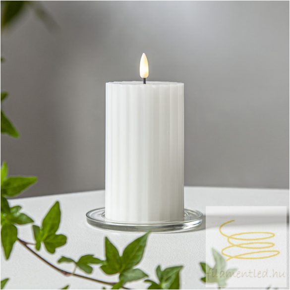 Startrading LED Pillar Candle Flamme Stripe 061-66