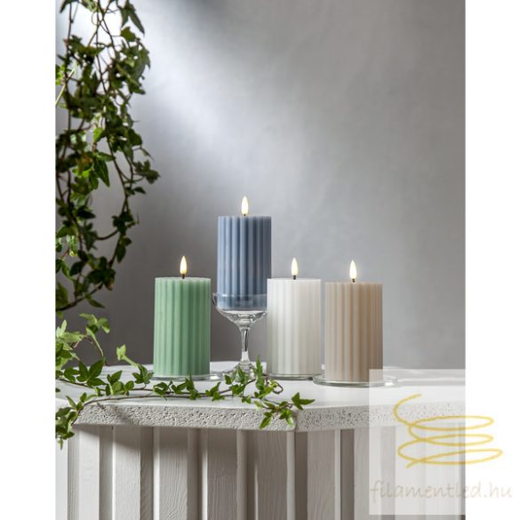 Startrading LED Pillar Candle Flamme Stripe 061-68