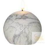 Startrading LED Pillar Candle Flamme Marble 064-13