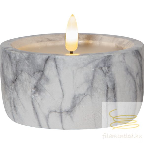 LED Pillar Candle Flamme Marble 064-16