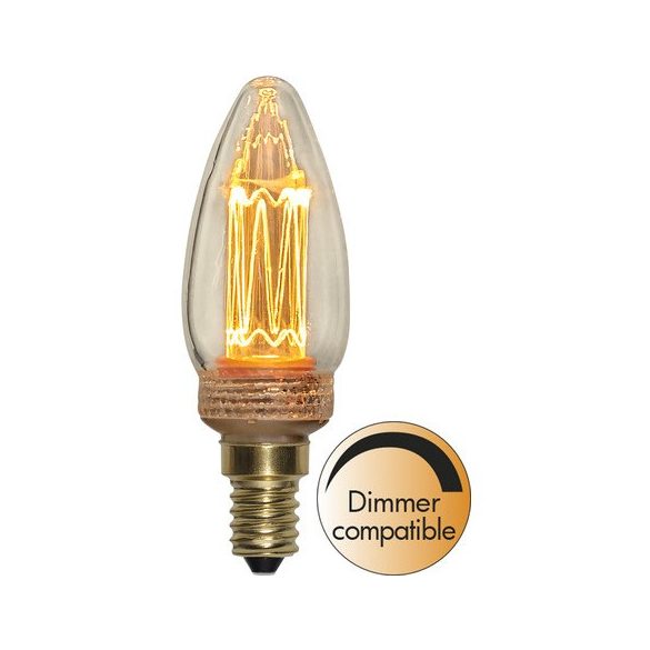 LED New Generation Filament Dimmerable Soft Glow Candle Clear E14 2,3W 1800K ST349-01-1