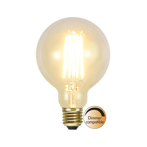 LED Filament Dimmerable Soft Glow G95 Clear E27 3,6W 2100K ST352-53-1