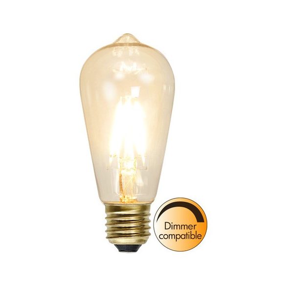 Startrading LED Filament Dimmerable Soft Glow ST58 Clear E27 1,6W 2100K ST352-74-1