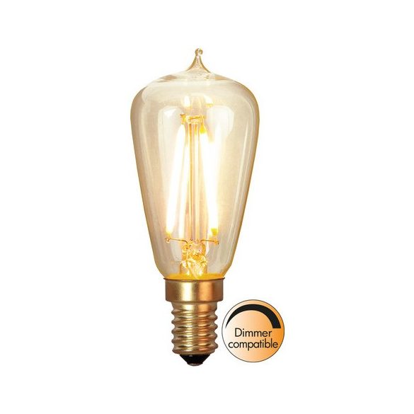 LED Filament Dimmerable Soft GlowTeardrop Lantern Clear E14 1,8W 2200K ST352-75