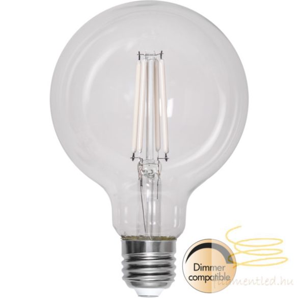 Startrading LED White Filament Dimmerable G95 Clear E27 7W 2700K ST352-83