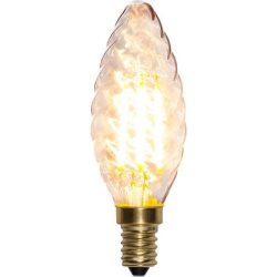   LED Filament Dimmerable Soft Glow Twisted Candle Clear E14 4W 2100K ST353-06-1