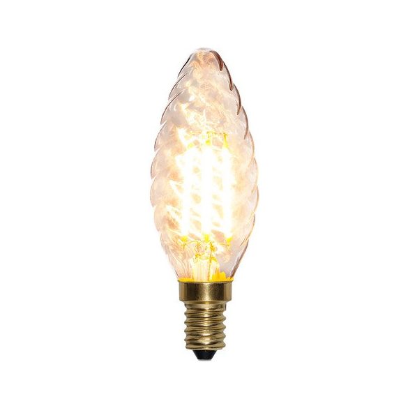 LED Filament Dimmerable Soft Glow Twisted Candle Clear E14 4W 2100K ST353-06-1