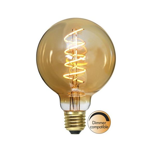 Startrading LED Filament Dimmerable G95 Spiral Vintage Gold Clear E27 3,2W 2000K ST354-41-3