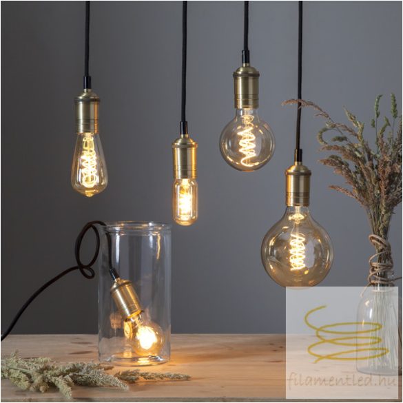 Startrading LED Filament Dimmerable G125 Spiral Vintage Gold Clear E27 3W 2000K ST354-42-4