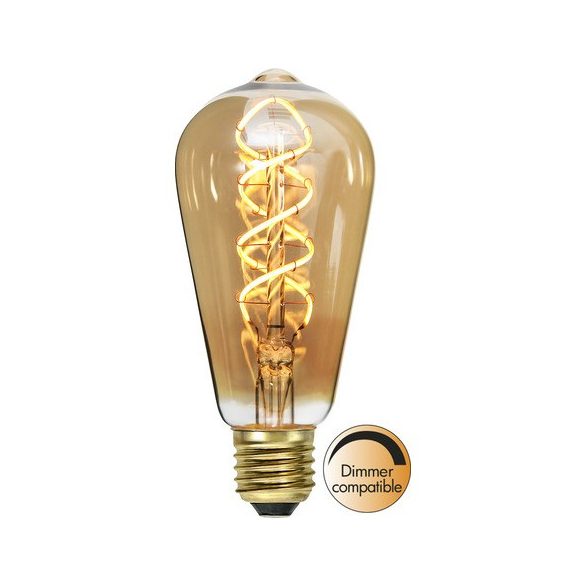 Startrading LED Filament Dimmerable ST64 Spiral Vintage Gold Clear E27 3,2W 2100K ST354-43-3