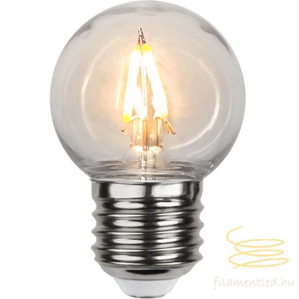 STARTRADING LED FILAMENT PC SOFT-GLOW G45 CLEAR E27 1W 2200K ST359-37