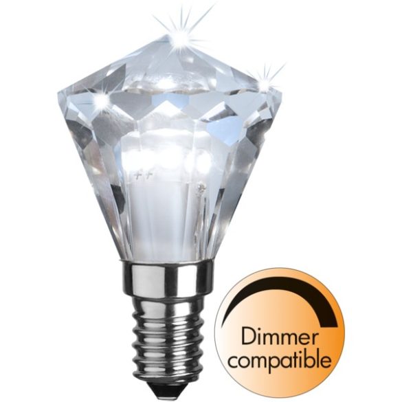LED Chrystal Dimmerable Diamond Ping Pong Clear E14 3W 4000K ST361-04-1